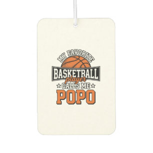 Basketball Popo Funny Vintage Sports Design_1 Air Freshener