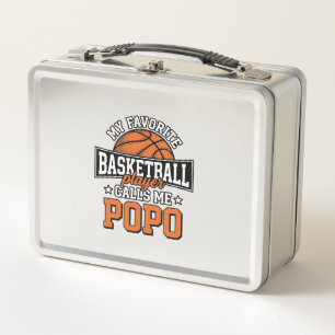 Basketball Popo Funny Vintage Sports Design_1 Metal Lunch Box
