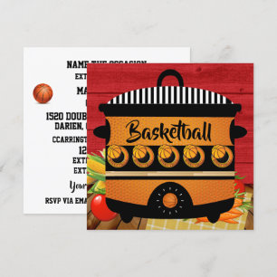 Basketball - Pot Luck - Gathering Invitation