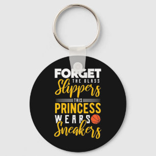 Basketball Princess Wears Sneakers Keychain