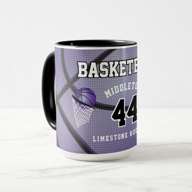 Basketball - Purple  Mug (Front Left)