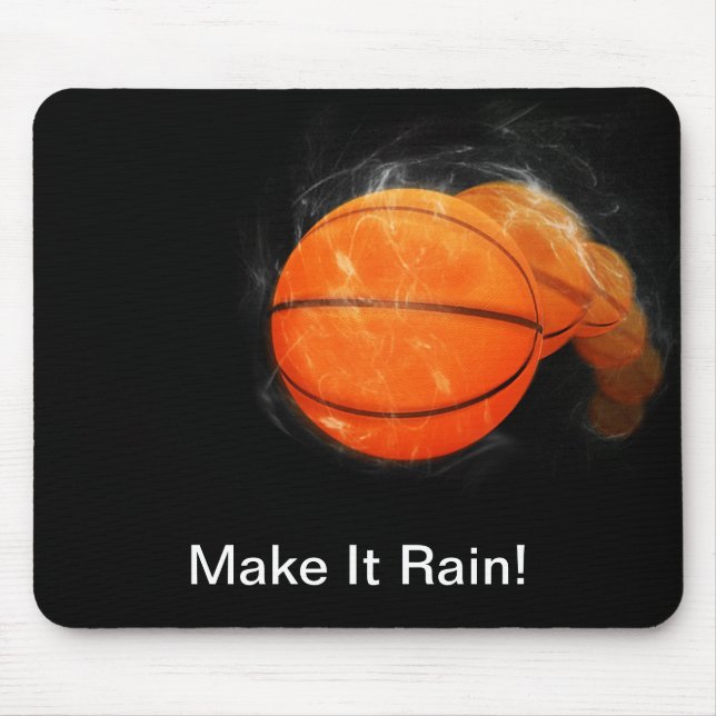 Basketball Rain Customizable Mouse Pad (Front)