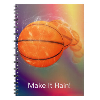 Basketball Rain Customizable Notebook