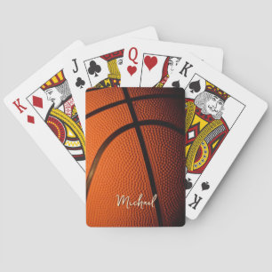 Basketball Replace Own Name Customizable Playing Cards