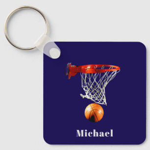 Basketball Replace with Your Name Keychain