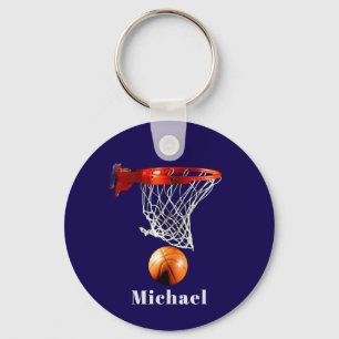 Basketball Replace with Your Name Keychain