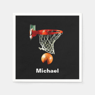 Basketball Replace with Your Name Napkin