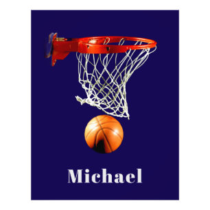 Basketball Replace with Your Name Photo Print