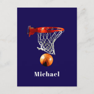 Basketball Replace with Your Name Postcard