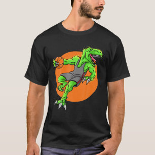 Basketball-Rex Dinosaur Playing Men, Women, Ki T-Shirt