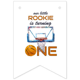 Basketball Rookie Of The Year First Birthday Bunting Flags