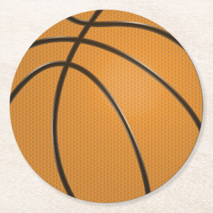 Basketball Round Plastic Coaster