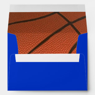 Basketball Royal Blue Personalized Envelope