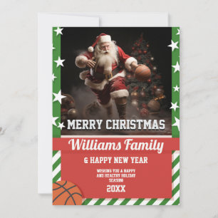 Basketball santa claus invitation