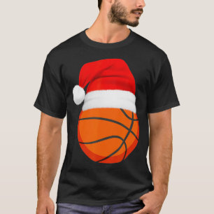 Basketball Santa Hat Christmas  for Boy Toddler Ki T-Shirt