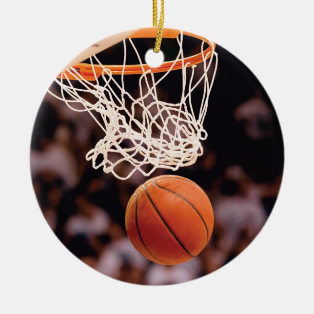 Basketball Scoring Ceramic Ornament (Front)