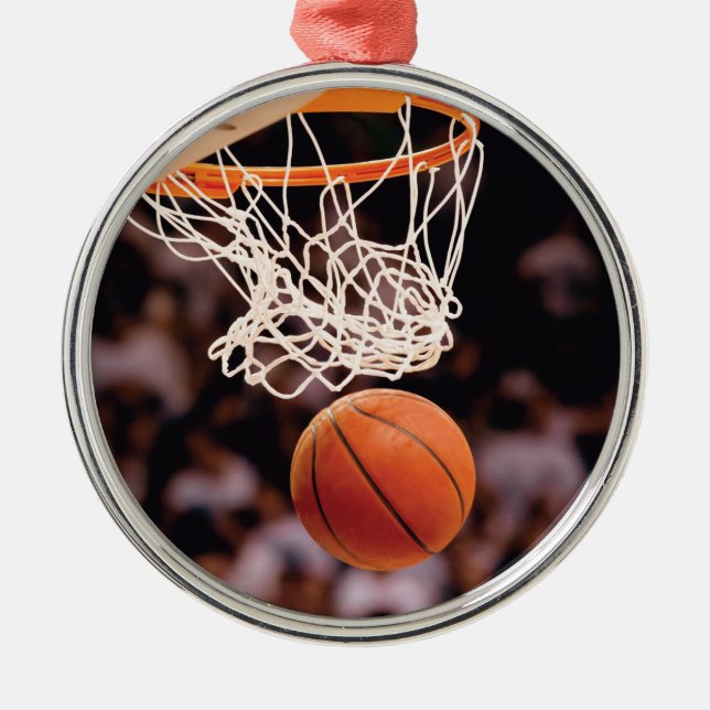 Basketball Scoring Metal Ornament (Front)