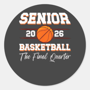 Basketball Senior 2026 Proud Senior Basketball Pla Classic Round Sticker
