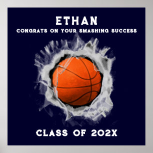 Basketball Senior Graduation Congrats Poster