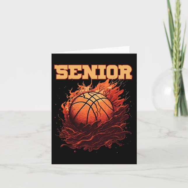 Basketball Senior Night Auntie 1  Card (Front)