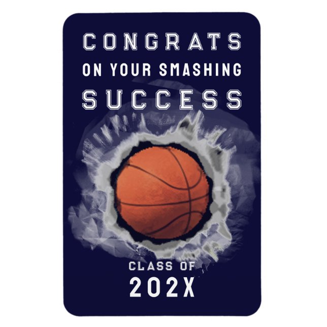 Basketball Senior Varsity Congrats Magnet (Vertical)