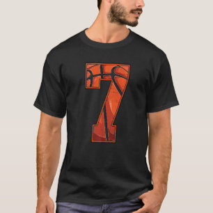 Basketball Seventh 7th Birthday Boy Girl Seven 7 Y T-Shirt