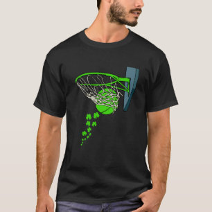 Basketball Shamrock Lucky C Irish St Patrick's Day T-Shirt