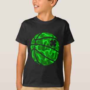 Basketball Shamrock Lucky Clover Irish St Patrick' T-Shirt