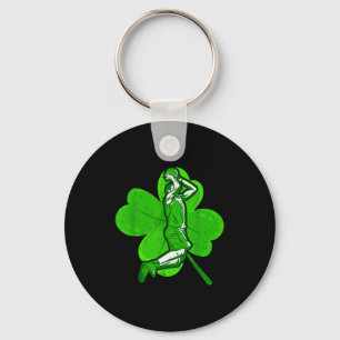 Basketball Shamrock St Patrick's Day Srt Lover Boy Keychain