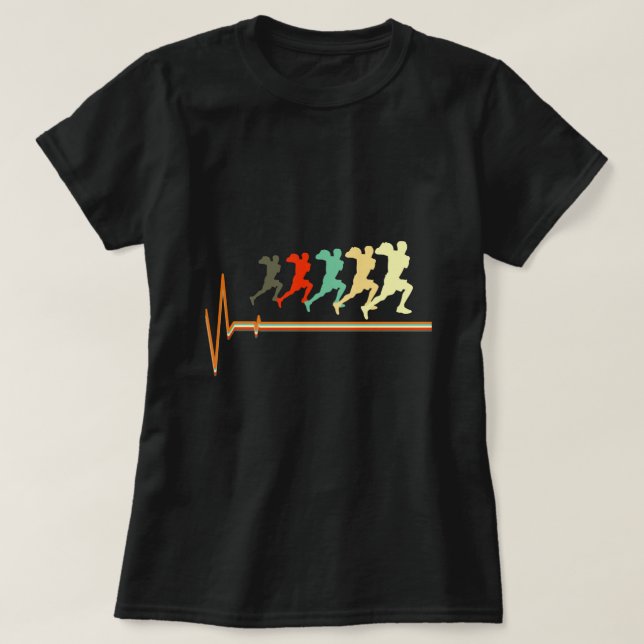 Basketball Shirt Retro Vintage Basketball Heartbea (Design Front)