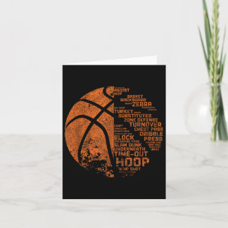 Basketball Shirts - Basketball Terms Motivational  Card