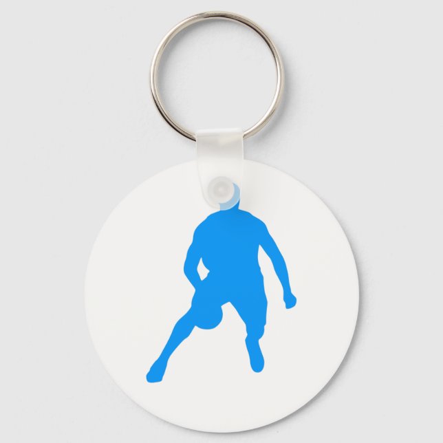Basketball Silhouette Keychain (Front)