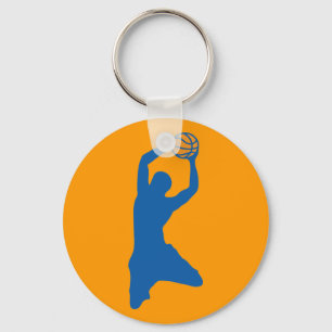 basketball silhouette keychain