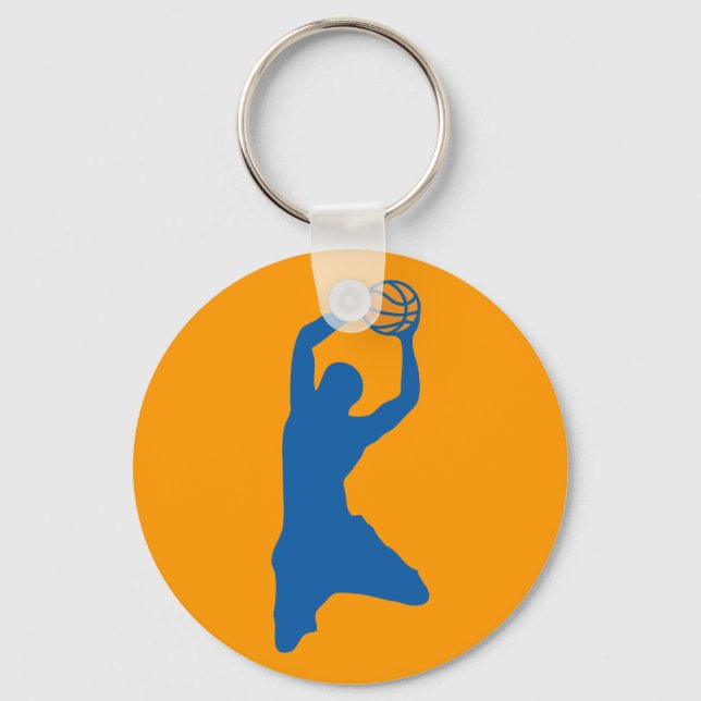 basketball silhouette keychain (Front)