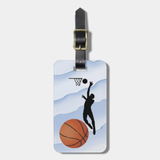 Basketball -- Silhouette of Player plus Ball Luggage Tag