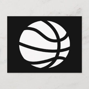 basketball silhouette postcard