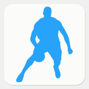 Basketball Silhouette Square Sticker