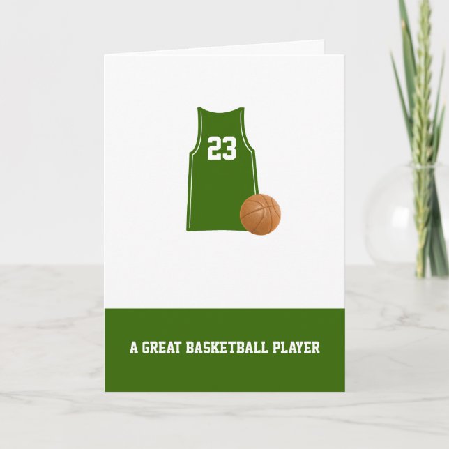 Basketball Singlet With Basketball Birthday Card (Front)