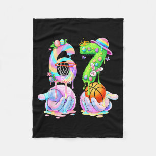 Basketball six seven 67 easter bunny funny 67 meme fleece blanket