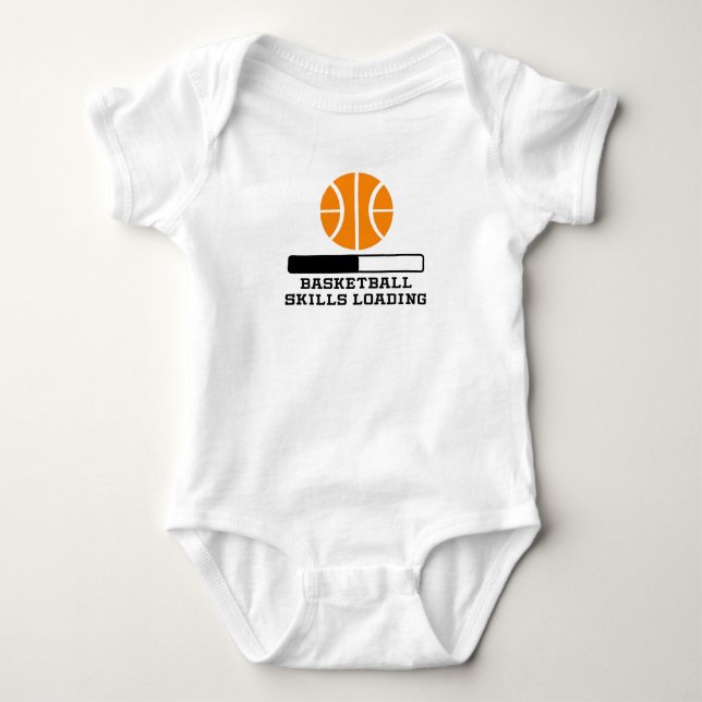 Basketball Skills Loading Baby Bodysuit (Front)