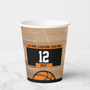 Basketball Slam Dunk Birthday Party Paper Cups