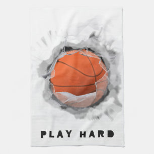 Basketball Slam Dunk Kitchen Towel