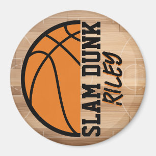 Basketball Slam Dunk Personalized Magnet