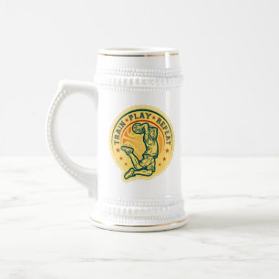 Basketball Slam Dunk Vintage Design Beer Stein