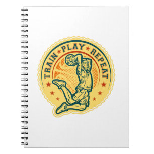 Basketball Slam Dunk Vintage Design Notebook