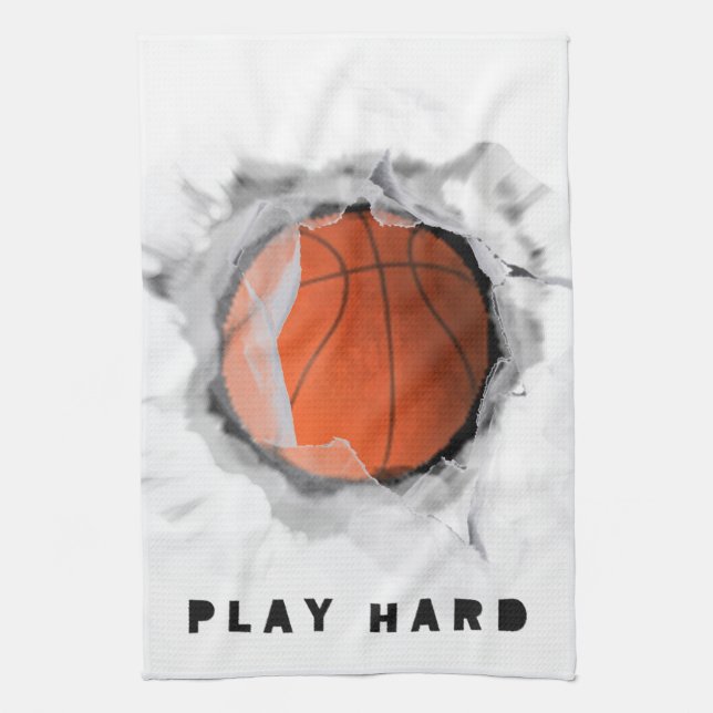 Basketball Slamdunk Kitchen Towel (Vertical)