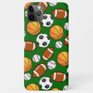 Basketball Soccer football Baseball Sports Theme iPhone 11 Pro Max Case