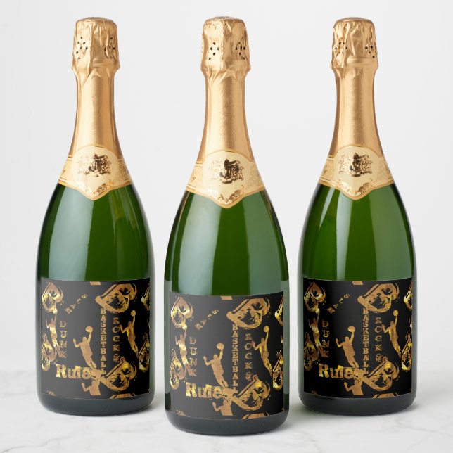 BASKETBALL      SPARKLING WINE LABEL (Bottles)