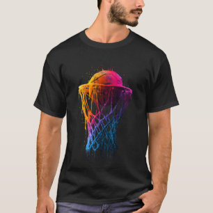 Basketball Splash Graphic Splashing Basketball Pla T-Shirt
