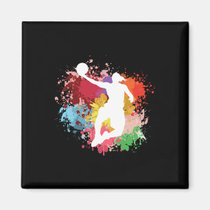Basketball Splash Watercolor Magnet